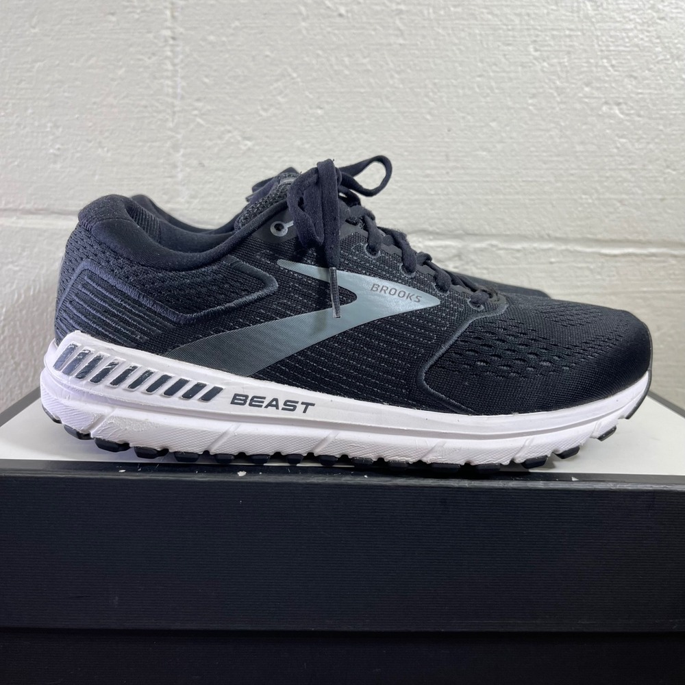 Brooks Beast 20 1103272E051 Black‎ Athletic Running Shoes Sneaker Mens 8 Wide EE